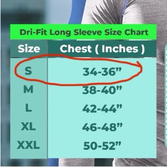 4 pack! Drifit Mens Long Sleeve Shirts Small - Picture 2 of 3